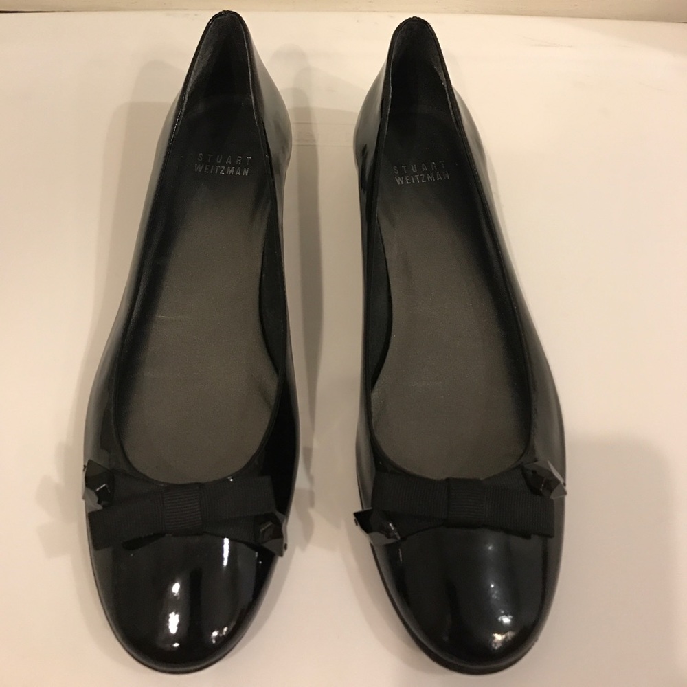 Stuart Weitzman black patent flats